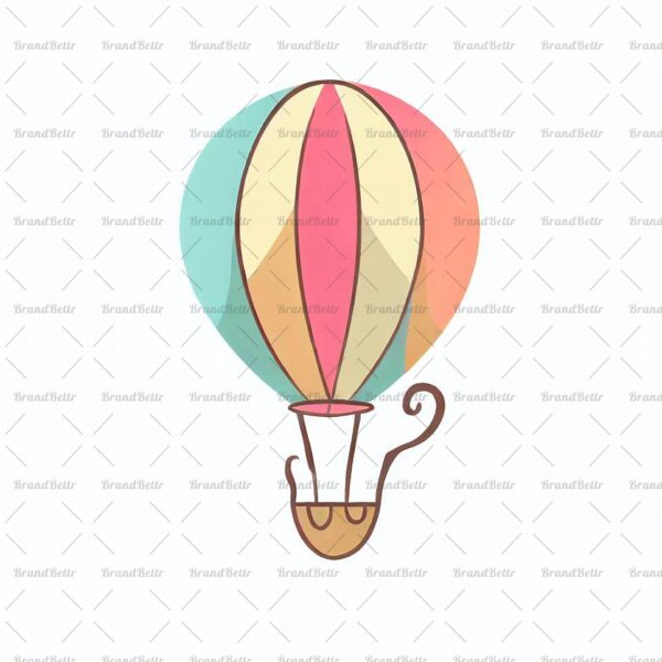 Verspielter Heißluftballon